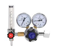 TIKATARER Nitrogen Gas Regulator Valve, Nitrogen Regulator Meter with Forged Brass Body and Fluorobutyl Diaphragm, for Laboratory, Welding, Industrial Manufacturing