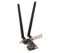 TIKATARER PCIe WiFi 6E Card, AX5400 Mbps Band Wireless Adapter, Bluetooth 5.2 Adapter with 8DB Dual Antennas, MU MIMO, OFDMA & Low Latency, Ideal for 10, 11 & Openwrt (No Antenna Base)