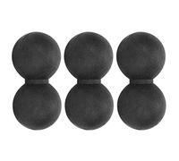 TIKATARER Peanut Massage Ball, 3pcs Silicone Massage Ball Roller Peanut Shape Muscle Relaxation Fitness for Neck Shoulder (Black)