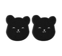 TIKATARER Pet Hair Removal Tool, Laundry Pet Hair Remover Black Cute Bear Shaped Laundry Hair Catcher Cat Hair Remover Reusable Washing Machine Dog Hair Catcher for Clothing Bedding (2 Pcs)