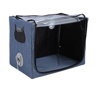 TIKATARER Pet Oxygen & Nebulizer Chamber, Transparent Foldable Box with Dual Holes for Inhalation Therapy, Spacious Design for Cats Dogs Small Animals, Home & Veterinary Hospital Use