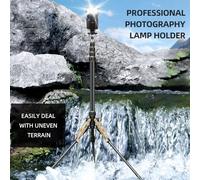 TIKATARER Phone Tripod, 87.4in Maximum Height Portable Carbon Fiber Photography Tripod Stand Light Stand with 5 Adjustable Sections 6.6lbs Load Capacity For Camera For Versatile Use