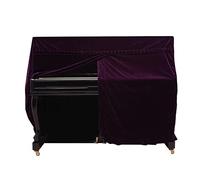 TIKATARER Piano Cover, Fashionable Pleuche Full Upright Piano Dust Protector with Curtain Like Design for Grand Baby Grand Accessories Fits Standard Size Instrument Cover (Purple)