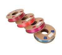TIKATARER PLA 3D Printer Filament 1.75mm, 4 Rolls Silk Dual Color Red + Gold Green Blue & Blue Green Filament, 3D Printer Bundle