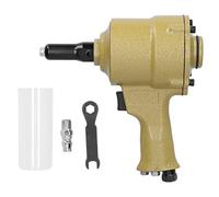 TIKATARER Pneumatic Rivet Gun, 200x210mm Alloy Steel Double Hammer & Adjustable Speed Pneumatic Air Riveter Pneumatic Tools with Pipe and Wrench for Riveting Aluminum & Steel Nails (03)