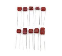 TIKATARER Polypropylene Film Capacitor Kit, 100pcs 10 Valued Electronics Components Kit with Storage Box Electronic Capacitor Assortment for DIY & Professionals