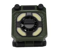 TIKATARER Portable LED Tent Fan Light USB Rechargeable Camping Lantern (OD Green)