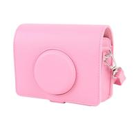 TIKATARER Protective Case for Mini Camera, Roseate PU Leather Camera Bag, Portable Vintage Case with Strap, Ideal for Instant Photography