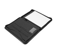 TIKATARER PU Leather Business Organiser, A4 Zipped Portfolio Folder, Document Storage Organizer with Calculator Holder & Pen Holder, Ideal for Cards & Documents Storage