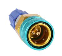 TIKATARER R1234YF to R134A Quick Coupler, Brass Low Side AC Adapter, European Car AC Adapter Compatible with R134A Charging Hose & Manifold
