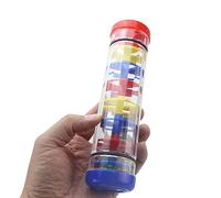 TIKATARER Rainmaker, Music Education Rain Stick Toy, Simulated Rain Sound Effects Toy, Plastic Rattle Tube for Kids 1 Year and Up (2 Section)