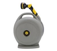 TIKATARER Retractable Garden Hose Reel, Plastic Portable Outdoor Hose Reel, Premium Faucet Connector, Ideal for Garden Watering, Car Washing & Pet Bathing