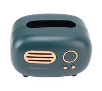 TIKATARER Retro Radio Shape Tissue Cover Box, Unique Vintage Radio Design Box, Multifunction Decorative Plastic Tissue Holder with Elegant Design, Ideal for Bathroom, Living Room, Bedroom, (Green)