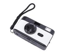 TIKATARER Reusable Retro Film Camera, 35mm Portable Nostalgic Camera with 27 Color Films & Build in Flash, Durable Lightweight Photography Tool Offering Rich Photography Experiences (Black White)