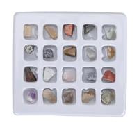 TIKATARER Rock Collection Kit, 20pcs Rocks with Identification Chart for Kids Adults, Educational Science Kit for Geology Learning (Original Rock Set 2)