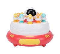 TIKATARER Rotating Bouncing Toy, Interactive 360 Turntable, Toddler Catching Net with Music, Ideal for Early Learning & Parent Child Playtime (Red)