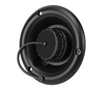 TIKATARER RV Round Water Gravity Fill Inlet, PP Trailer Water Fill Inlet, Anti Lost Strap with Lid, Replacement Adapter for Motorhome, Compatible with 30 to 35mm Hose (Black)