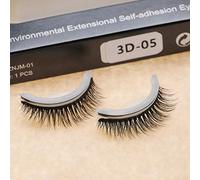 TIKATARER Self-Adhesive False Eyelashes, 3D Professional Self Adhesive Eyelashes Self Adhesive No Stimulation False Extension (3D-05)