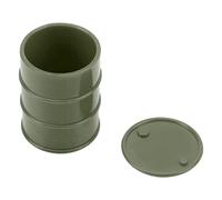 TIKATARER Simulated Mini Fuel Tank for RC Car, Decorative Storage Box with Openable Design, Lightweight Plastic Storage Container, Ideal for 1/18 1/24 Scale AXIAL SCX24 (Dark Green)