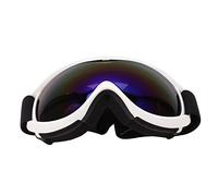 TIKATARER Ski Goggles, Double Coated PE Lens Anti Fog Snowboard Goggles with Wide Field and Adjustable Strap, for Skiing, Snowmobiles & Biking, Gold (Blue)