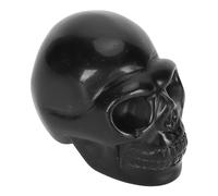 TIKATARER Skull Ornament, 2 Inch Crystal Skull Head Halloween Polished Hand Carved Ornaments Horror Halloween for Meditation (Obsidian)