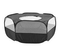 TIKATARER Small Animal Playpen, Guinea Pig Playpen Hamster Playpen Portable Yard Fence Breathable Transparent Pet Playpen Pop Open Outdoor Indoor Exercise Fence for Guinea Pig, Rabbits
