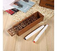 TIKATARER Small Wooden Box, Wood Material Trinket Box with a Removable Cover Pen Jewelry, Small Gifts, and Accessories (Symmetric Texture Type)