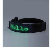 TIKATARER Smart LED Pet Collar with Bluetooth App Control, DIY Scrolling Subtitle Display Screen, Multiple Lighting Modes & Music Sync, Premium PU Leather & Metal Buckle for Dogs (Green Light)