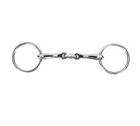 TIKATARER Snaffle Bits For Horses, Stainless Steel Horse Mouth Bit Flexible Linking Polished O Ring Snaffle For Racing Training