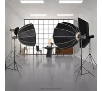 TIKATARER Softbox, Photography Lighting with Soft Cloth Grid Carrying Bag Foldable 12 Sided Parabolic Bowen Mount Studio Softbox Soft Box Lighting Set for Photography Video Recording (45cm)