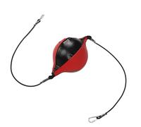 TIKATARER Speed Bags For Boxing, Double End Punching Ball, Adjustable Cord, PU Leather, Enhance Agility, Black Red, Adult, Boxing, Kickboxing, Martial Arts