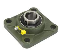 TIKATARER Square Disc Harrow Bearing Unit, 1pcs Spherical Bearing Square Pillow Block 4 Blot Mounted Insert with Casting Housing ((UCF204))