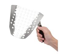TIKATARER Stainless Steel Popcorn Scoop, Kernel Sifting Scoop with Ergonomic Handle and Small Holes for Filtering Unpopped Kernels for Commercial and Home Use