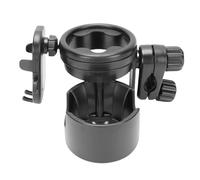 TIKATARER Stroller Cup Holder, Attachable Cup Holder with 360 Degree Rotatable Phone Stand Stable Support, Universal Stroller Accessories for Storing Phones Drinks Baby Bottles (Black)