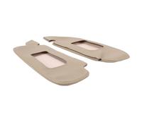 TIKATARER Sun Visor Cover, PU Leather Replacement for 1994-2004, Visor Covers with Hook and Loop Fastener Design & Pre Cut Mirror Slots, Anti Fade & Deformation (Beige)