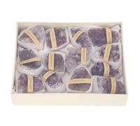 TIKATARER 【Title】Amethyst Clusters Raw Amethyst Cluster Bulk Natural Stone 10 to 16 Random Pieces for Jewelry Making Meditation Yoga Home Office Decor Mineral Collection