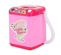 TIKATARER Toy Washing Machine, Mini Simulation Washing Machine Electric Makeup Brush Cleaner Electric Make Up Brush Makeup Sponge Cleaner (Pinkish)
