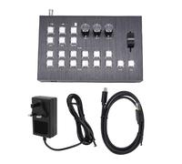 TIKATARER Video Mixer, SDI HD Multimedia Live Streaming Switcher 2MIC LINE IN OUT 232 Type C USB3.0 Interface Support PGM PIP OSD for Broadcast Television Program Production (UK Plug)