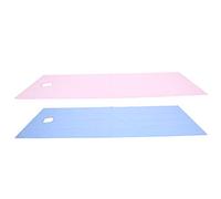 TIKATARER Watertight Oil Proof Massage Bed Sheet, Polyester Fiber Spa Cover with Face Breath Hole, Ideal for Salon & Beauty Massage, 200x75cm (Pink+Blue)