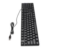 TIKATARER Wired Keyboard, Black Keyboard K1800 Minority Language Keyboard 104 Keys 4.9ft Cable Ergonomic Design Computer Keyboard USB Wired Gaming Keyboard for Office (Russian)