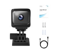 TIKATARER Wireless Home Security Camera, Bluetooth Quick Pairing with 1600mAh Battery & USB Power, 130° Night Vision with 4 IR LEDs, Human Motion Alerts, Supports 128GB SD Card (Black)