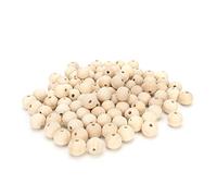 TIKATARER Wooden Beads, Natural Log Color Craft Beads, DIY Jewelry with 2 Sizes 20mm 100pcs & 25mm 50pcs, Ideal for Jewelry Making & Children Toys (20mm(100pcs)/Pack)