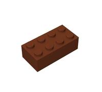 TikBriqz Brown Building Brick Block 2x4, Classic Construction Toy | 6 Studs, Compatible Design, Ages 4 and Up, Stackable, Solid Colour