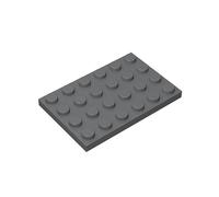 TikBriqz Dark Grey Building Plate Block 4x6 Studs, Compatible Brick | 24 Studs, Flat Base Plate, Construction Toy, Compatible Design, Ages 6 and Up