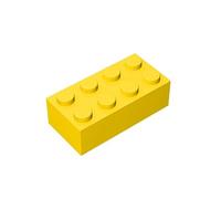 TikBriqz Yellow Building Brick Block 2x4, Classic Construction Toy | 6 Studs, Compatible Design, Ages 4 and Up, Stackable, Solid Colour