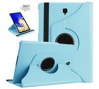 TiKeDa Rotating Case for Samsung Galaxy Tab A 10.5 2018 Model SM-T590/T595/T597,Premium PU Leather 360 Degree Swivel Stand Cover (Blue)