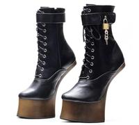 TIKENBST Heelless Ballet Heels Heelless Ballet Boots Ballet Toe Shoes Heelless Boots High Heels Sexy Platform Heelless Ballet Super High Ankle Boots,Gold-44