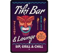 Tiki Bar And Lounge Sip Grill And Chill Best Drinks Sign