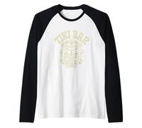 Tiki Bar Polynesian Tribal Skull Artwork Raglan Baseball Tee