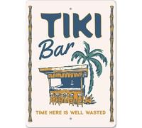 Tiki Bar Time Here Is Well Wasted Bar Sign